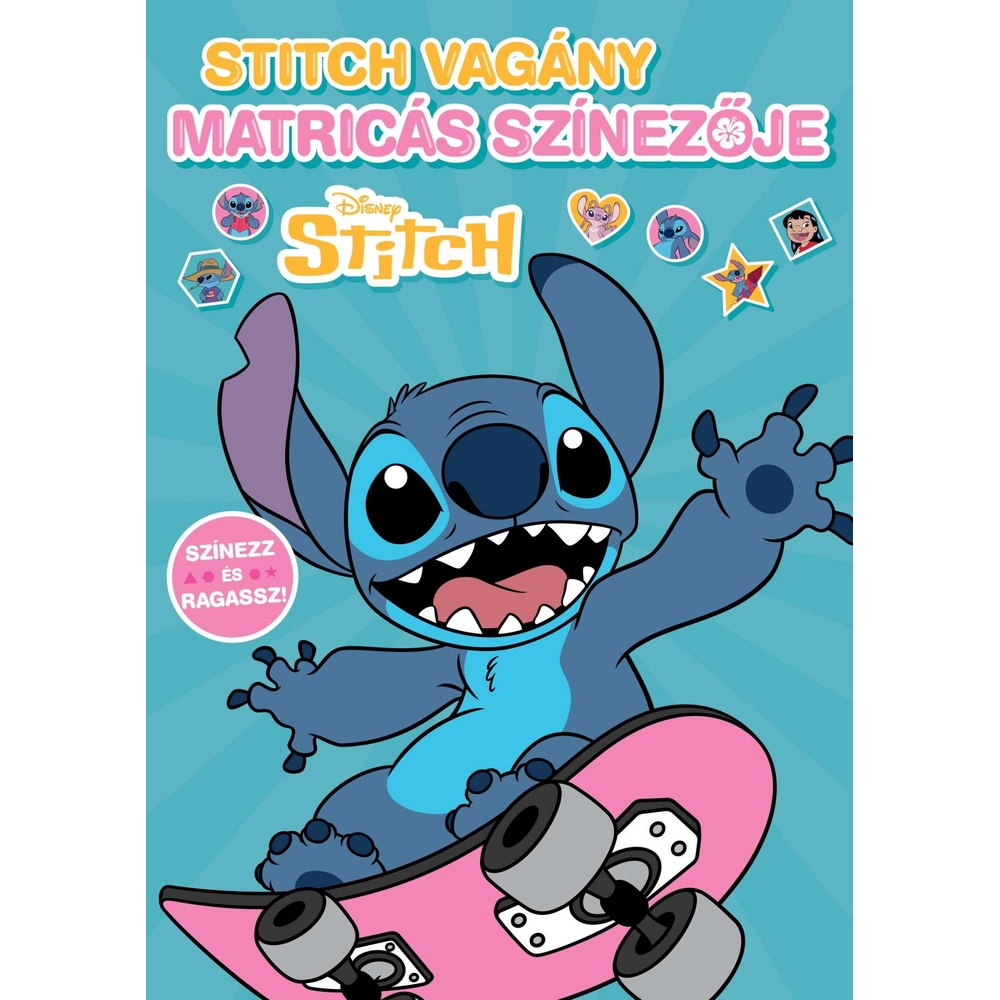 Disney - Stitch vagány matricás szinezője (és foglalkoztató) - ÚJ