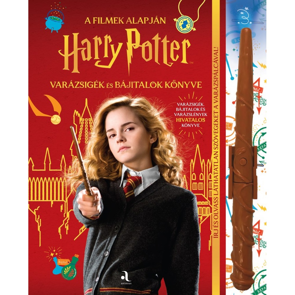 Harry Potter - Varázsigék és bájitalok könyve (varázspálcával)